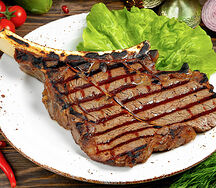 Charcoal Grilled T-bone Steak 