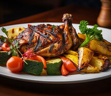 Grilled half chicken