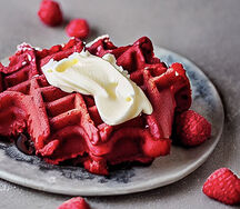 Red velvet waffle