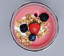 Strawberry custard cup