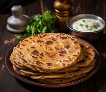 Punjabi Paratha (2 pc) with Curd