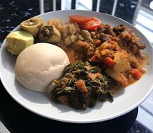 Nshima & vegetables