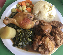 Nshima with chicken