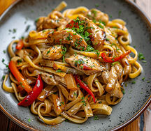 Stir Fried Chicken Pasta