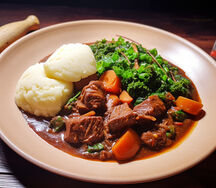 Nshima With Beef Stew