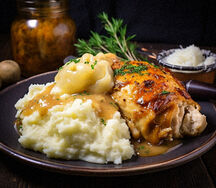 1/4 chicken with Nshima