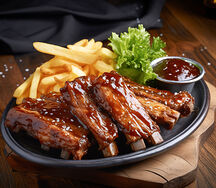 Spare Ribs served with Chips