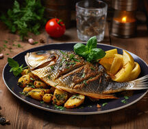 Bream Served with Chips