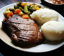 Nshima with T-bone