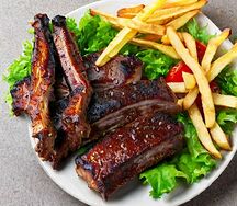 Marinated pork spare ribs