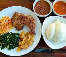 Quarter Chicken with Nshima & Water