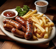 Hungarian sausage & chips