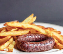 Boerewors sausage with chips
