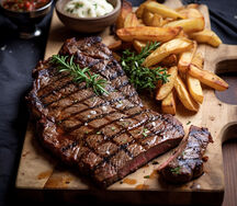 Grilled t-bone and chips