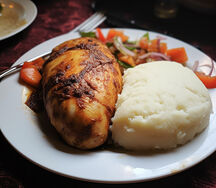 Chicken with nshima