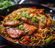 Chilli garlic noodles chicken