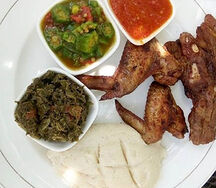 Nshima with grilled chicken