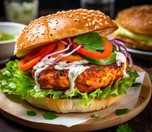 Chicken tikka burger