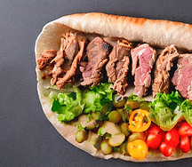 Mixed meat shawarma platter
