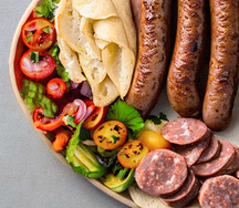 Sausage shawarma platter