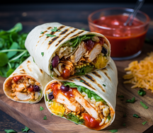 Healthy chicken wrap