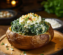 Creamed spinach and feta
