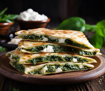 Spinach quesadilla