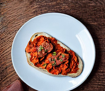 Piri piri livers on toast