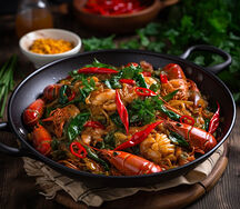 Crayfish stir fry