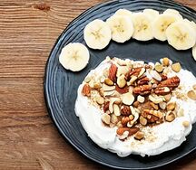 Banana, halva & apple