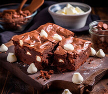 Chocolate Brownie with White Chocolate Chips
