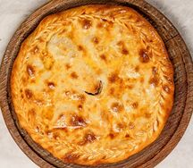 Даргинское чуду с творогом и зеленью Пирог