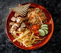 Шаурма в тарелке 