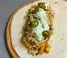 Шаверма в лаваше с халапеньо