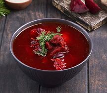 Борщ с красной фасолью