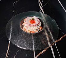 Оливье камчатский краб красная икра
