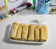 Блинчики с творогом и сметаной