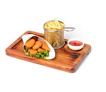 Куриные наггетсы с картофелем фри