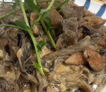 Грибы жаренные с мясом