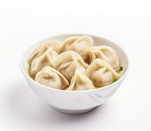 Пельмени в горшочке с грибами