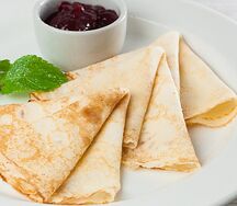 Блины с джемом