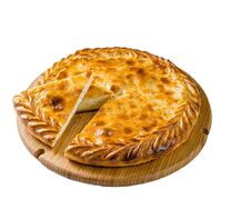 Мини-пирог с творогом и сыром