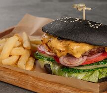 Black beef burger