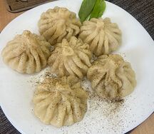Хинкали со свининой и говядиной