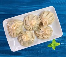Хинкали с сыром и мятой