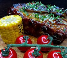 Большие ребра в соусе BBQ