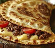 Чебурек Крымский с мясом сыром и помидором