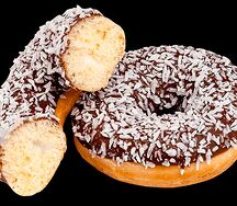 Донат с кокосовой начинкой