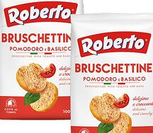 Хрустящие хлебцы Брускеттине со вкусом томатов и базилика Roberto (0,100кг/0,110кг)