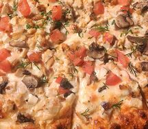 Куриная с помидорами и грибами 